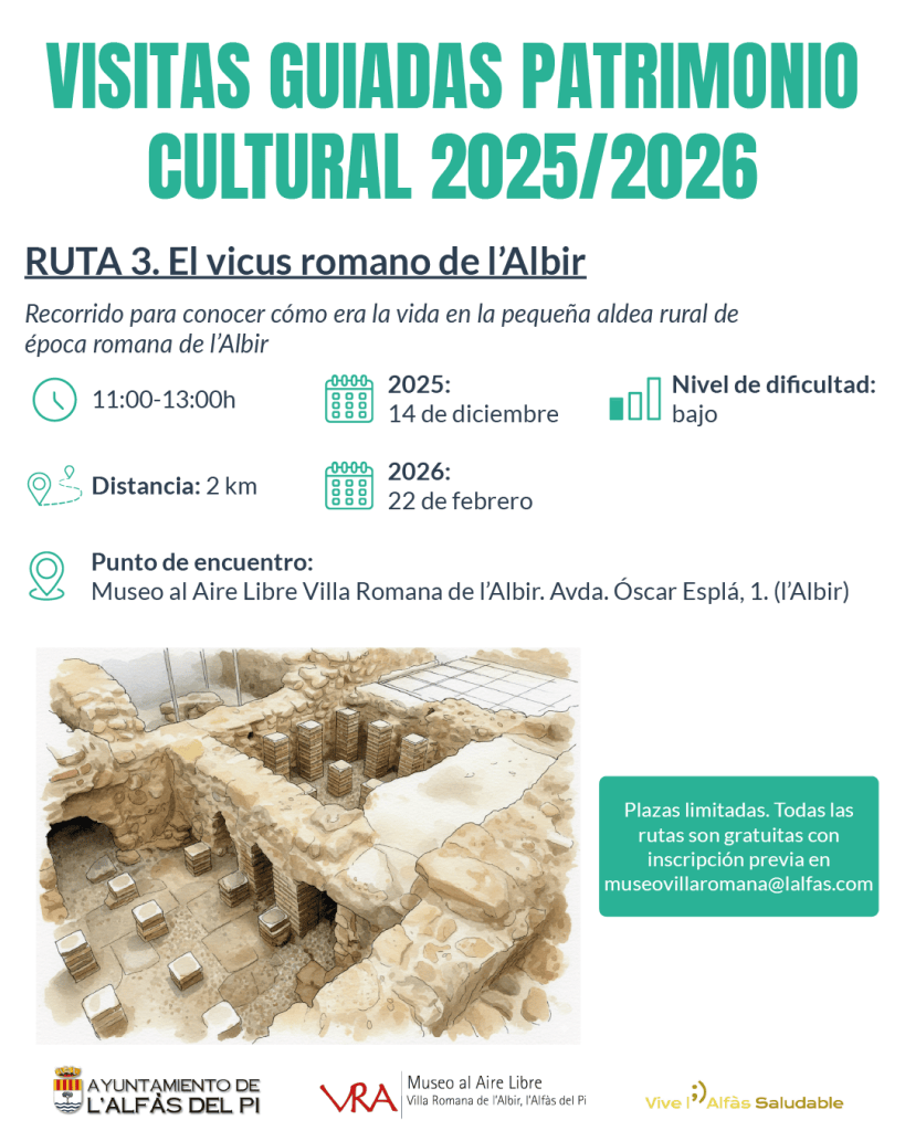 Este domingo l’Alfàs estrena la visita guiada gratuita ‘El vicus romano ...