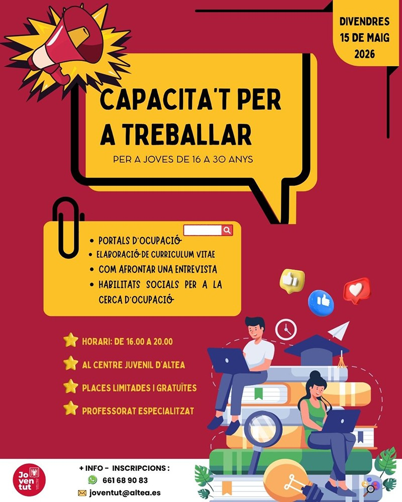 La regidoria de Joventut d´Altea organitza una nou taller per a ...